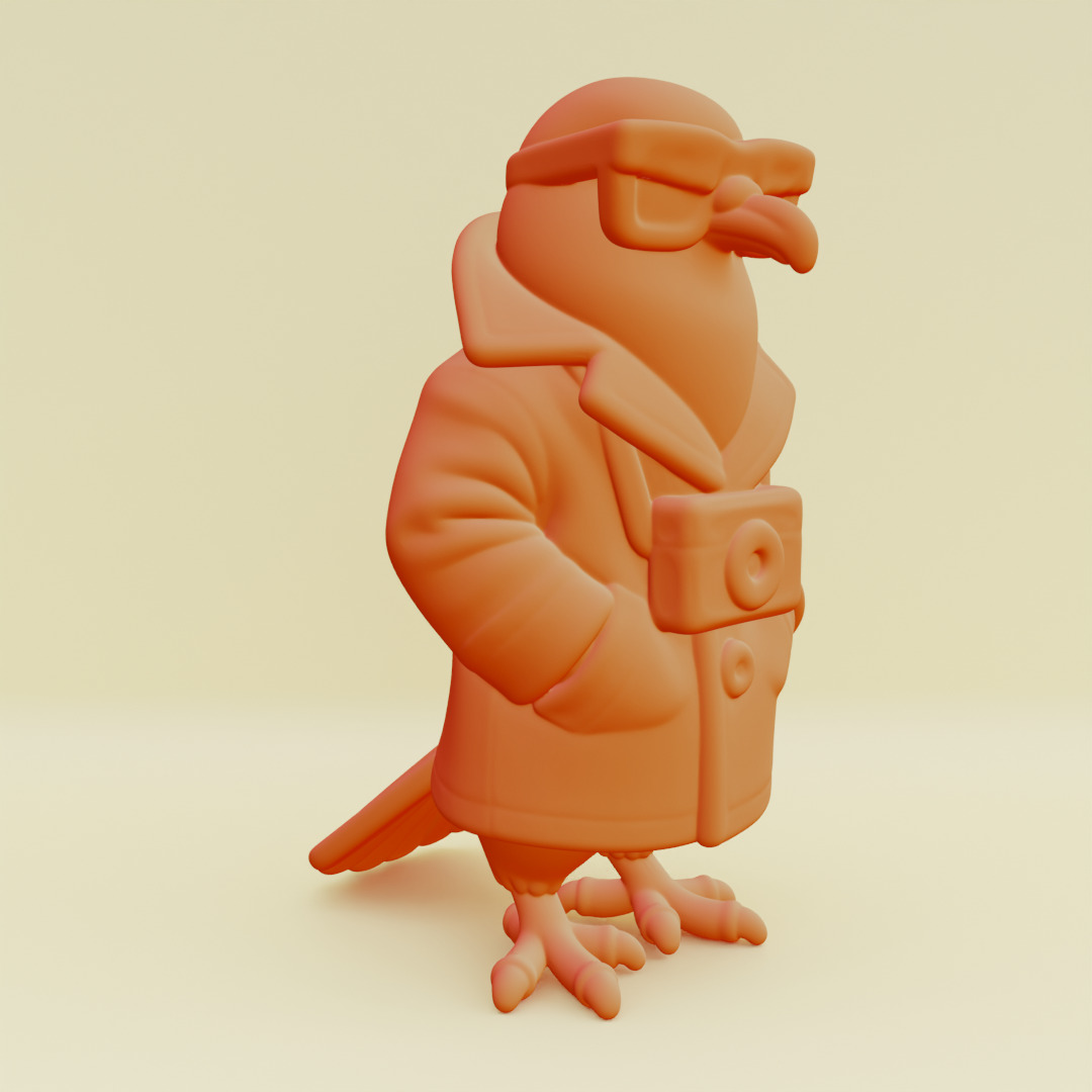 Spijuniro Golubiro Italian brainrot Printable 3D print model_16