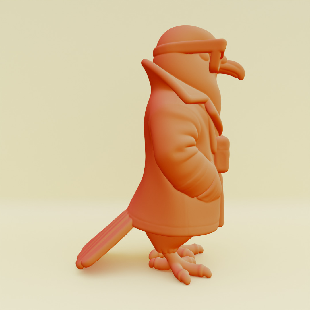 Spijuniro Golubiro Italian brainrot Printable 3D print model_14