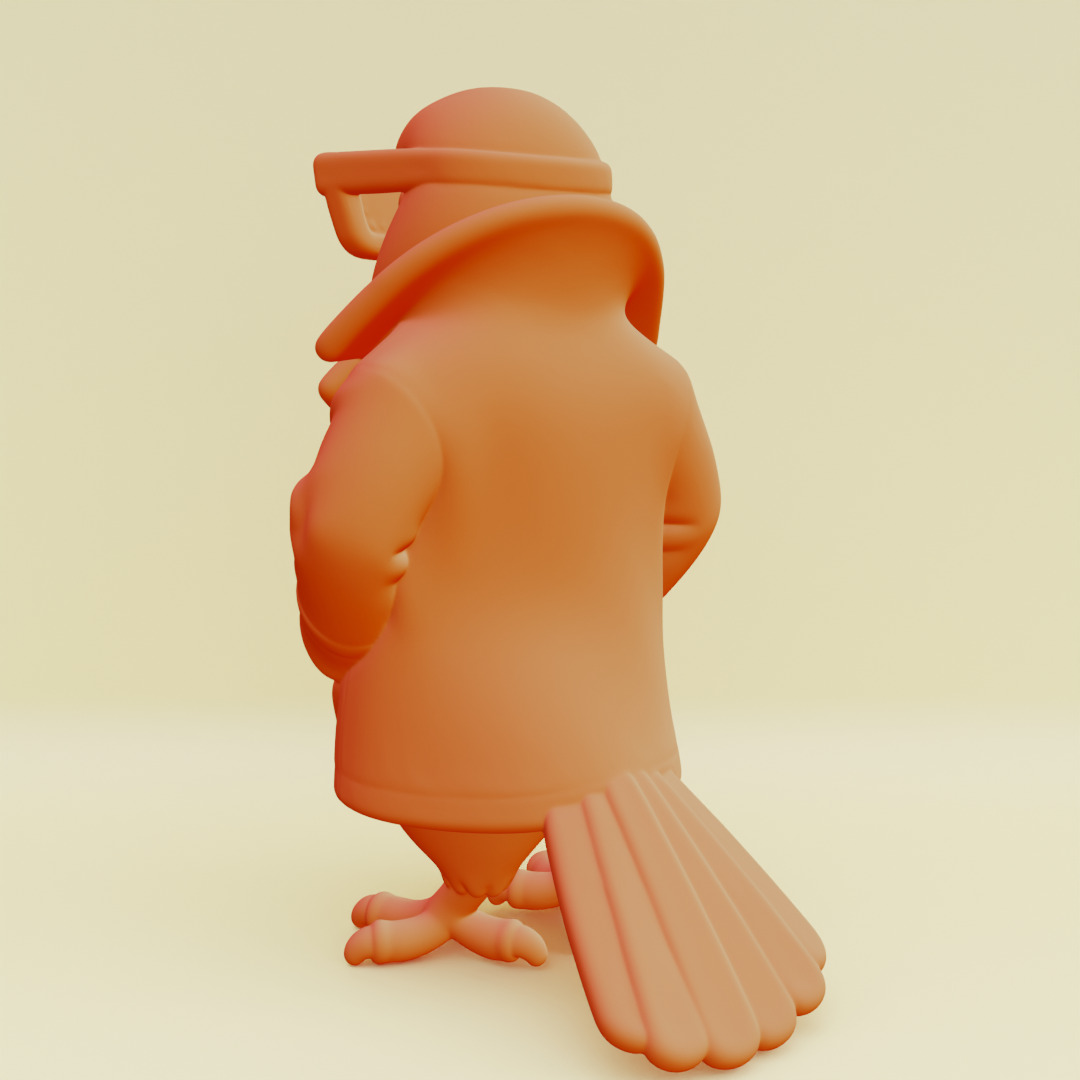 Spijuniro Golubiro Italian brainrot Printable 3D print model_8