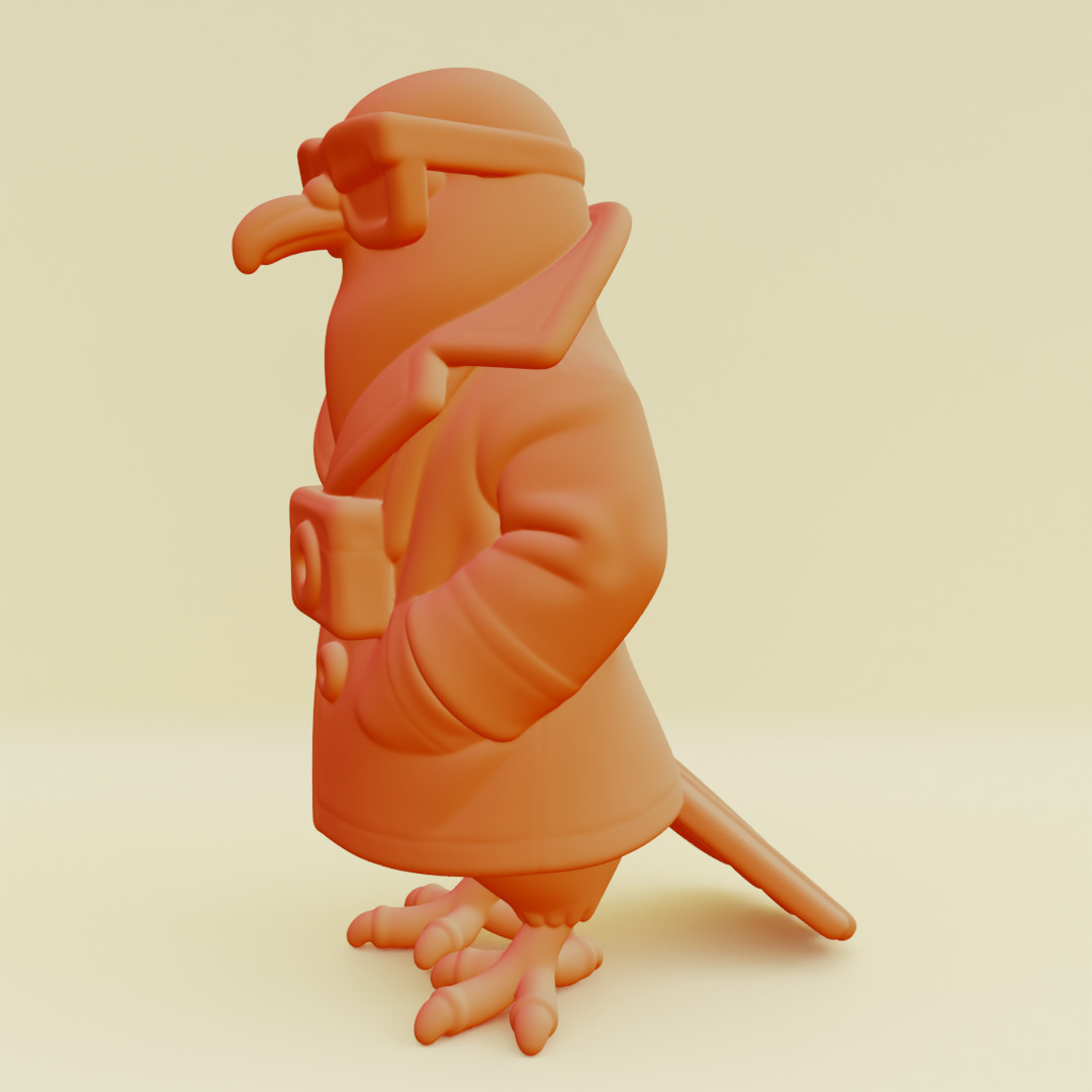 Spijuniro Golubiro Italian brainrot Printable 3D print model_5