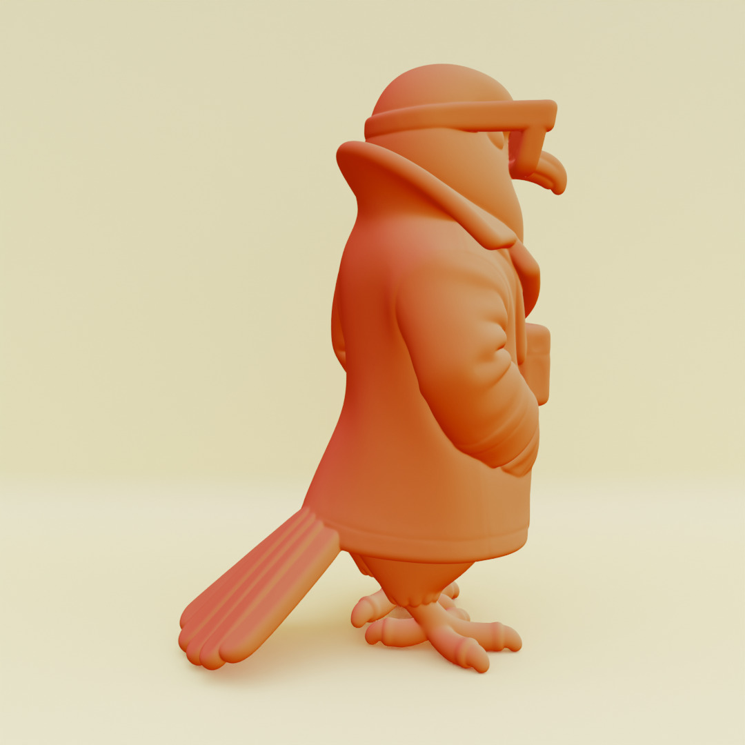 Spijuniro Golubiro Italian brainrot Printable 3D print model_13