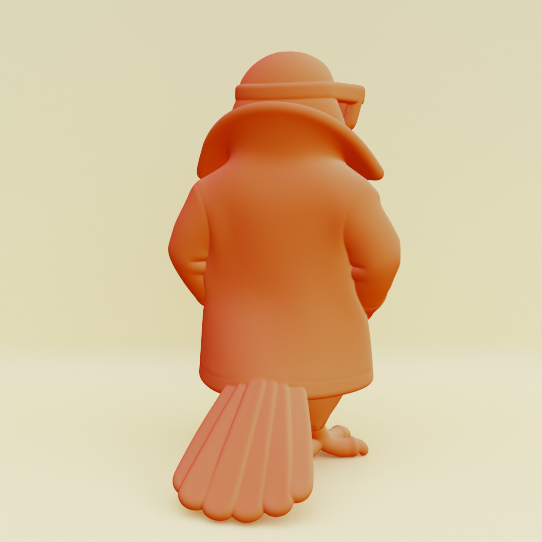 Spijuniro Golubiro Italian brainrot Printable 3D print model_10