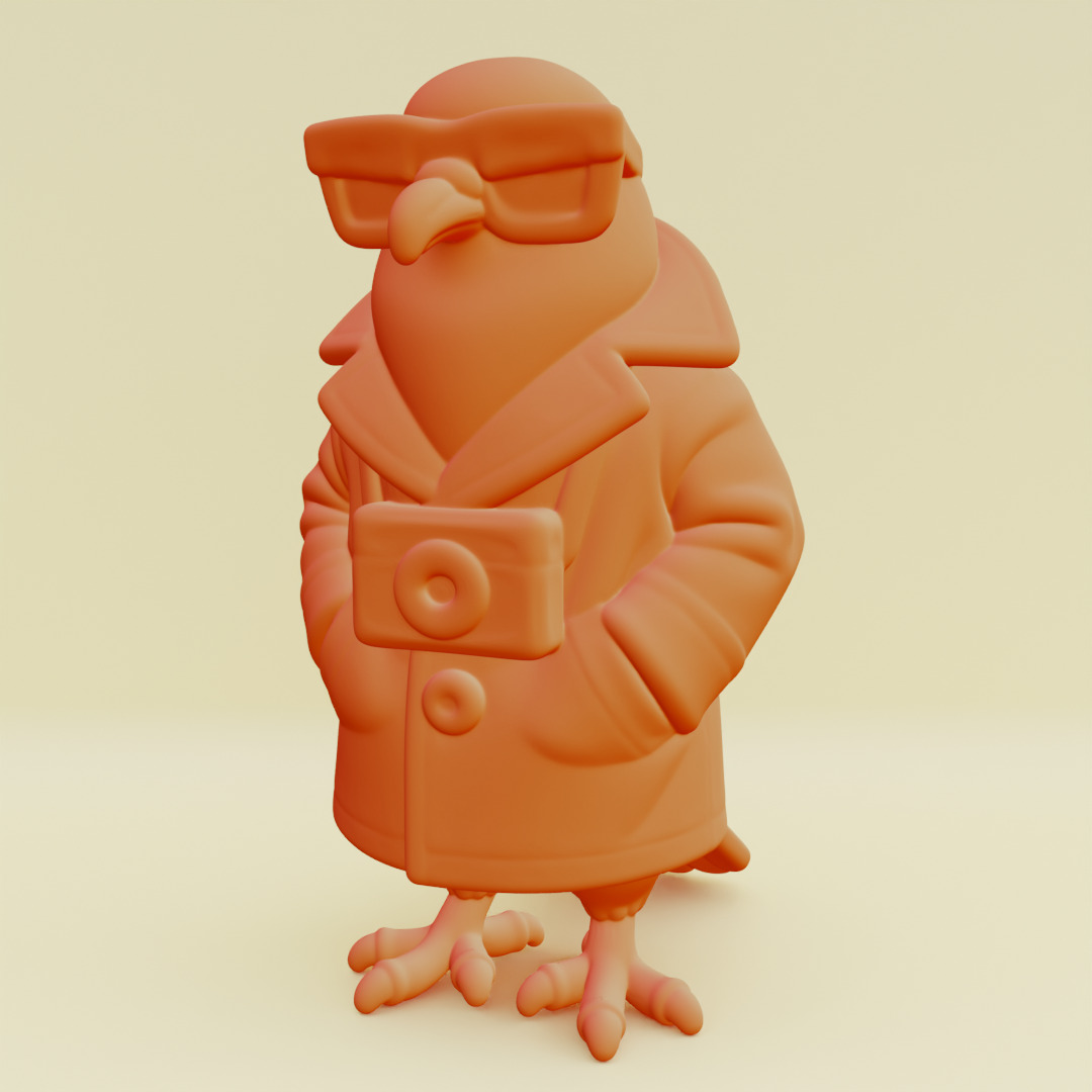 Spijuniro Golubiro Italian brainrot Printable 3D print model_2