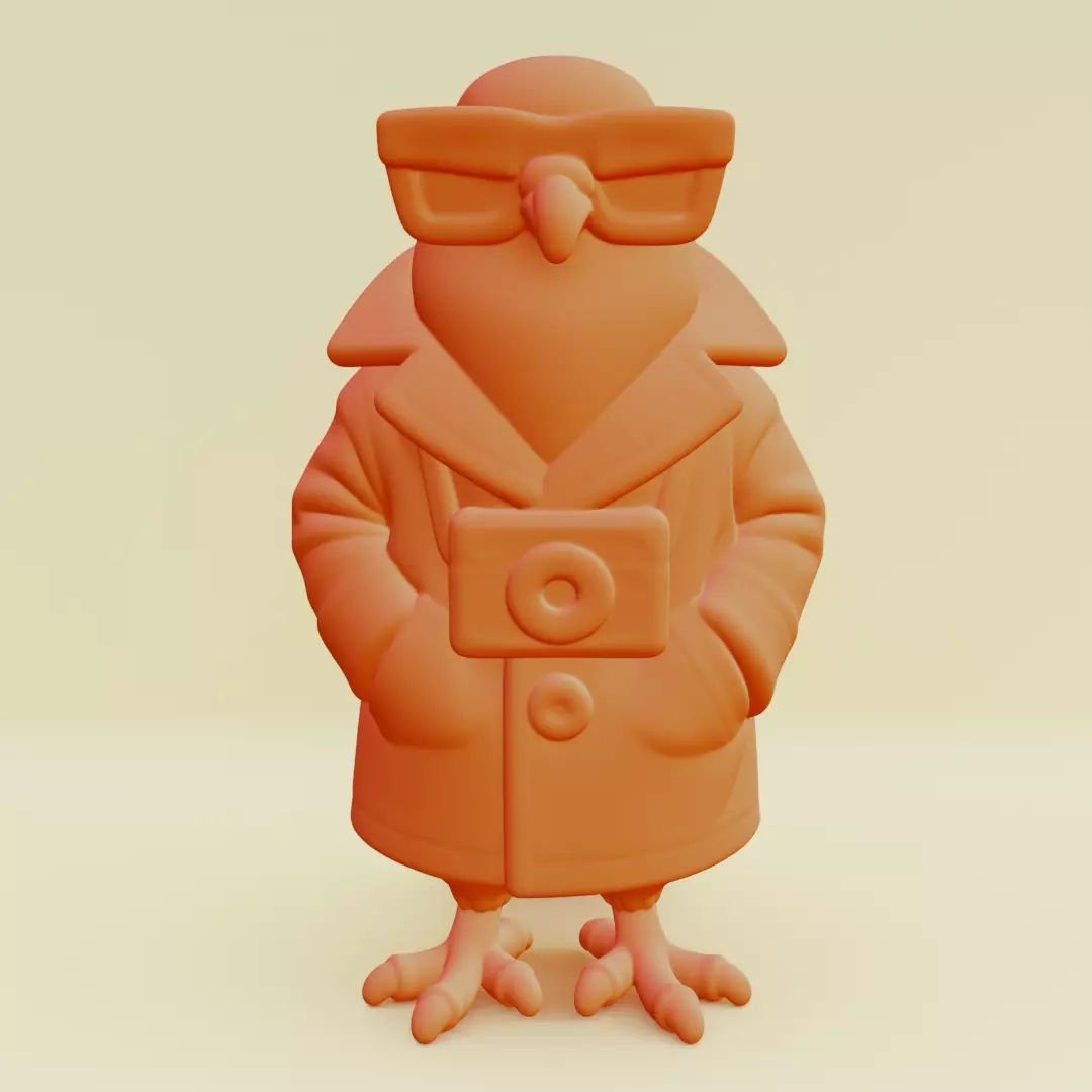 Spijuniro Golubiro Italian brainrot Printable 3D print model_0