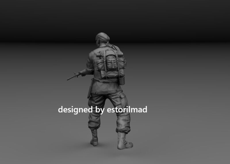 AMERICAN SOLDIER IN VIETNAM RATS TUNNELS v2 3D print model_2