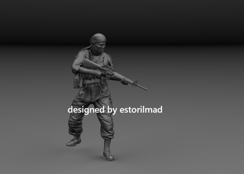 AMERICAN SOLDIER IN VIETNAM RATS TUNNELS v2 3D print model_1
