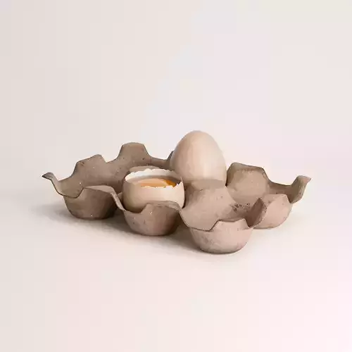 Egg Set 02 Low-poly 3D model
