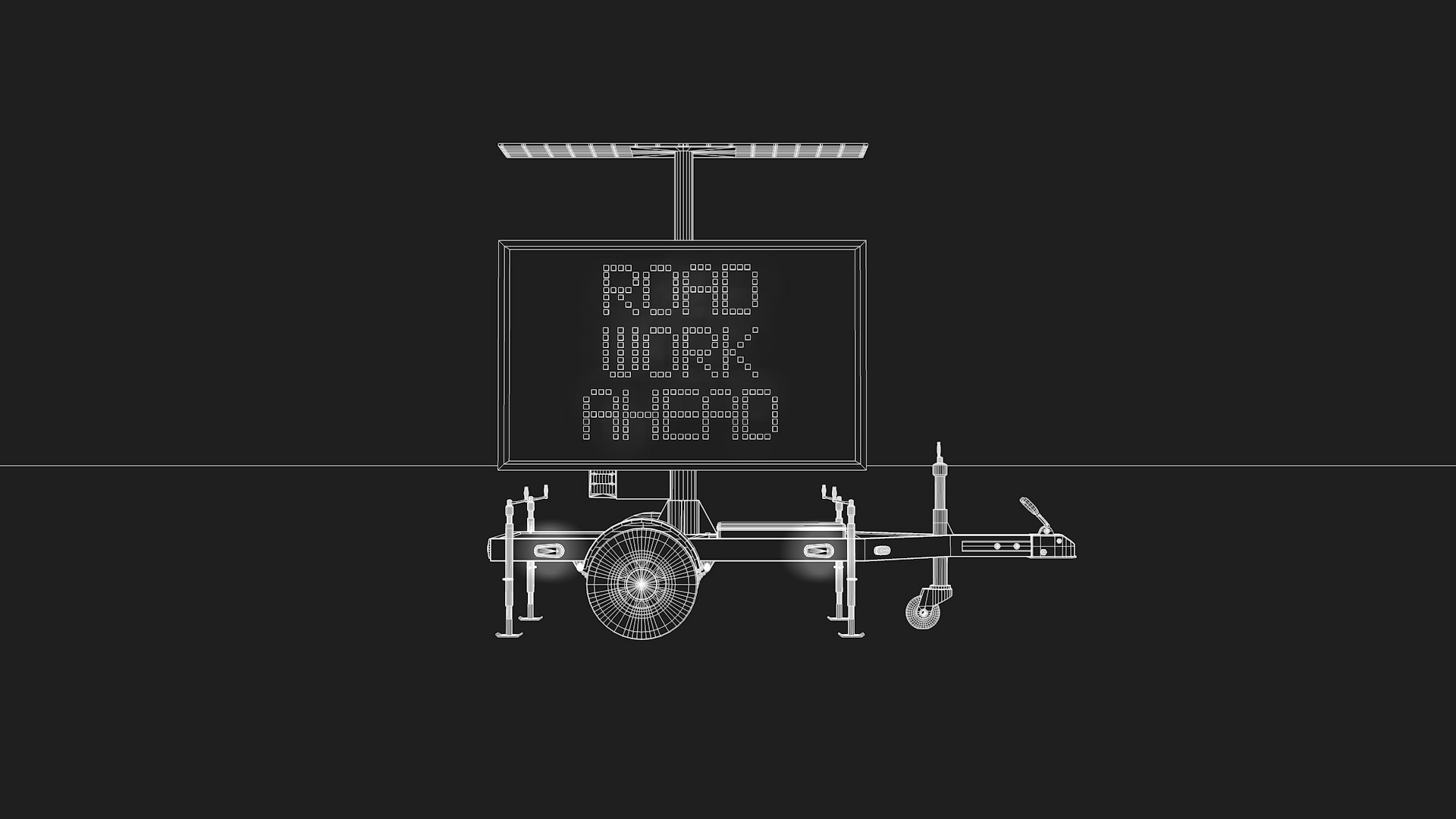 Trailer Message Sign 3D Model 3D model_9