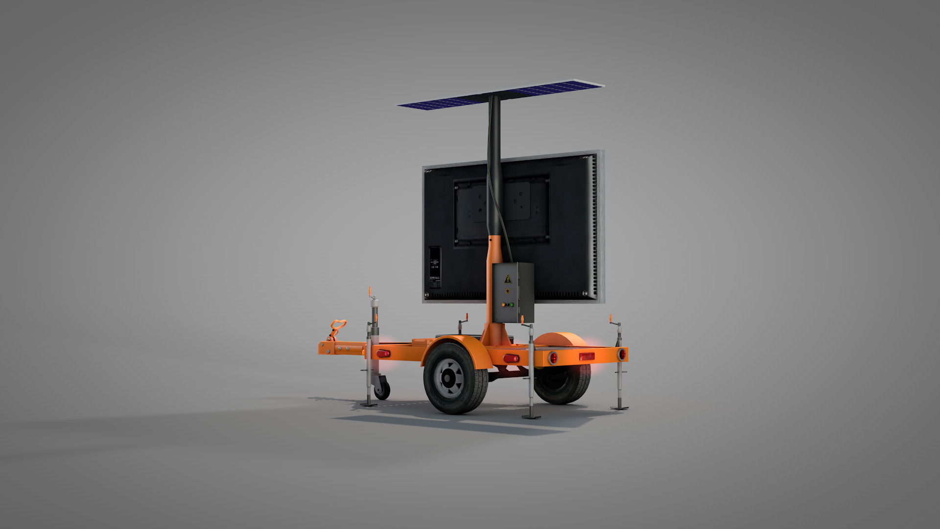 Trailer Message Sign 3D Model 3D model_5