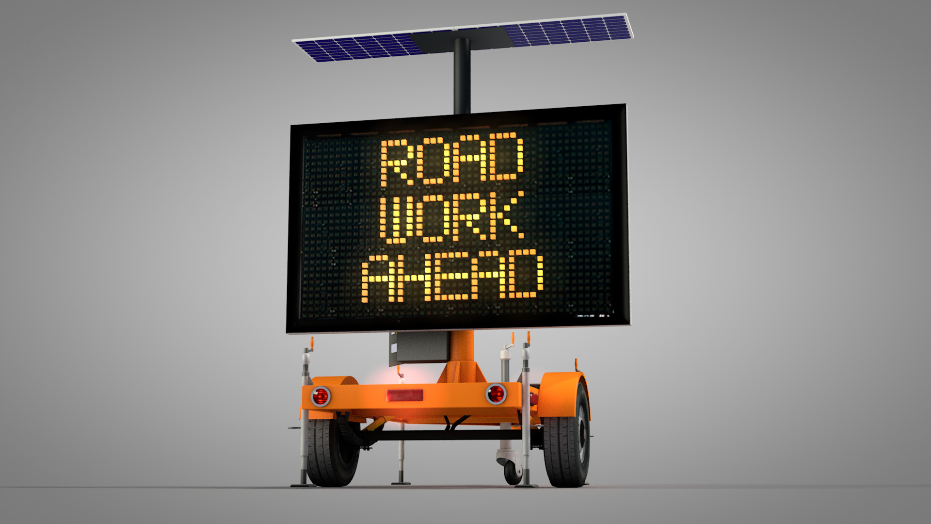 Trailer Message Sign 3D Model 3D model_1