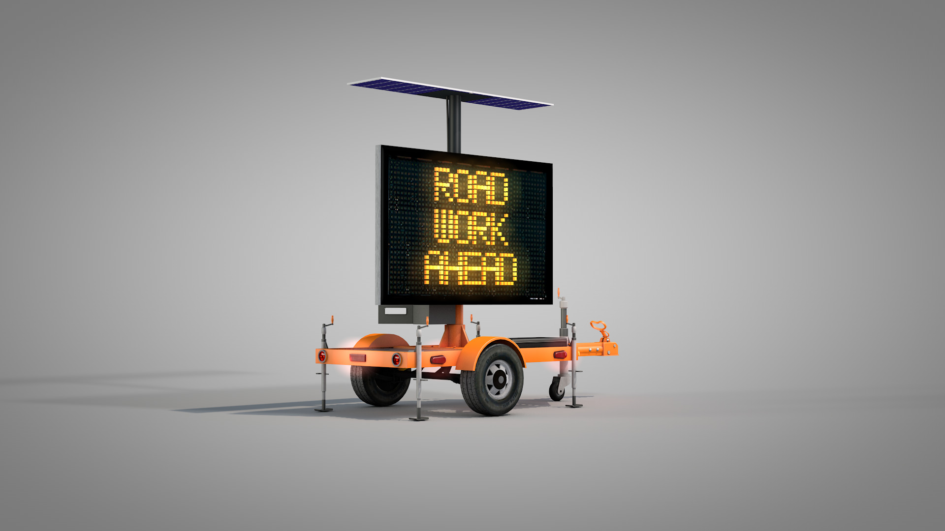 Trailer Message Sign 3D Model 3D model_8