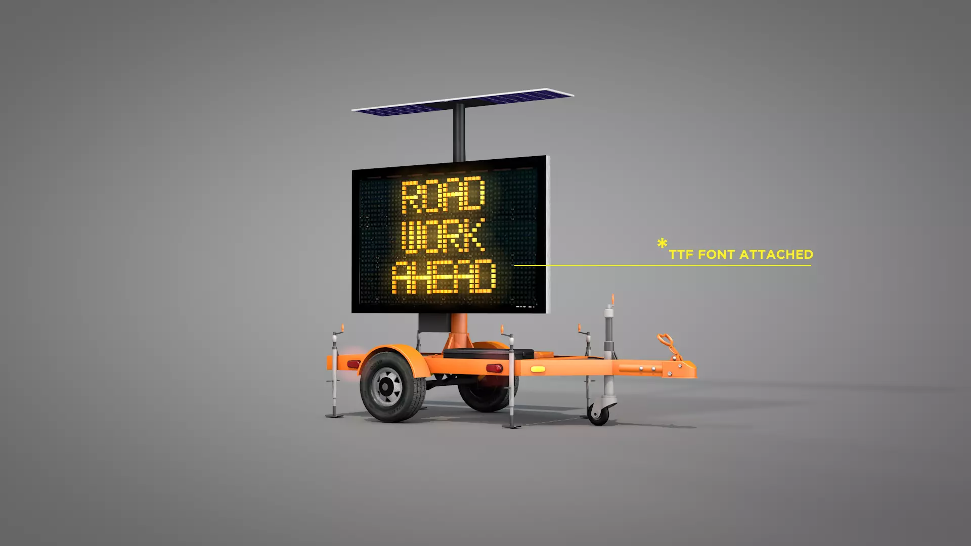 Trailer Message Sign 3D Model 3D model_0