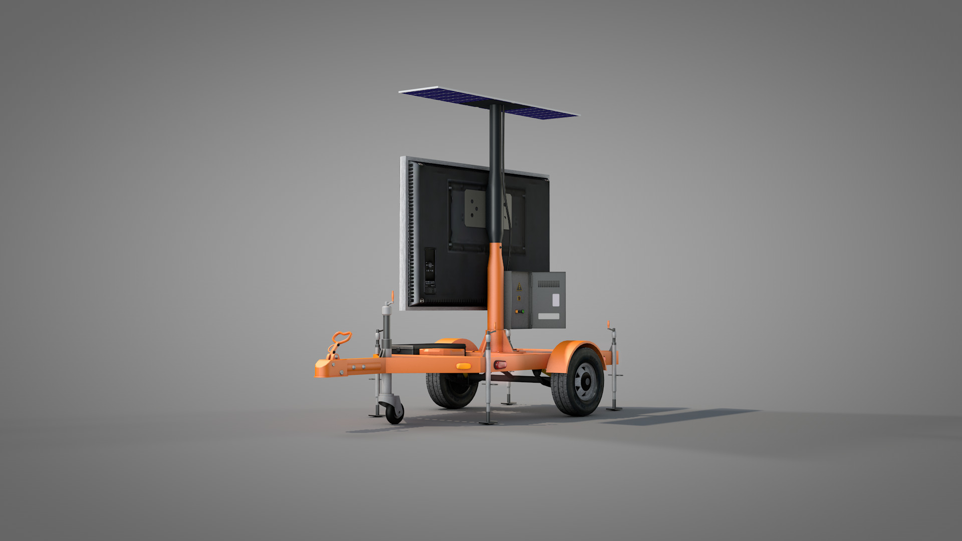 Trailer Message Sign 3D Model 3D model_4