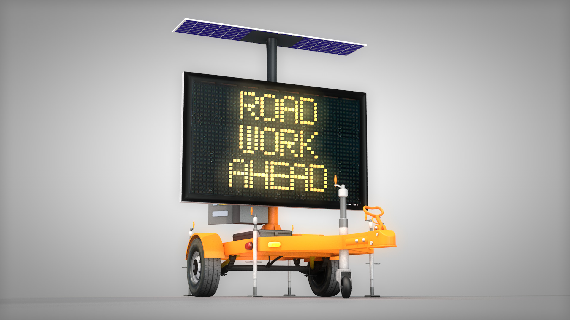 Trailer Message Sign 3D Model 3D model_2
