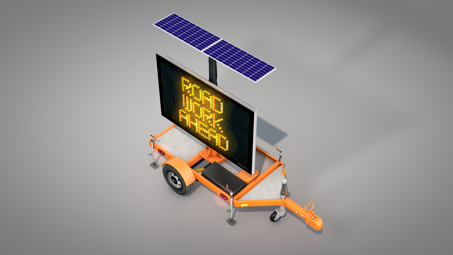 Trailer Message Sign 3D Model 3D model_10