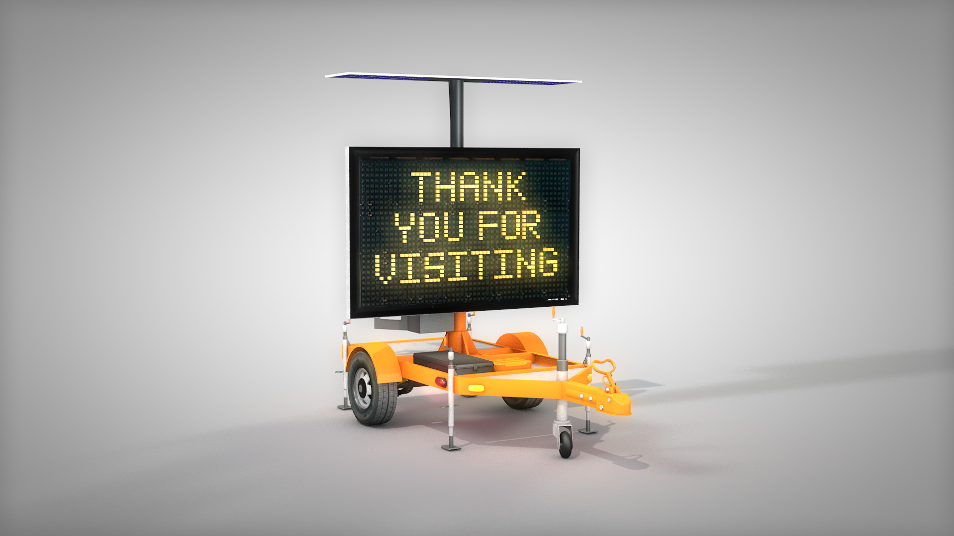 Trailer Message Sign 3D Model 3D model_3