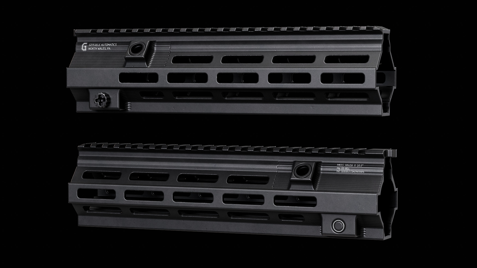 Geissele SMR HK416 MK15 Handguards Low-poly 3D model_9