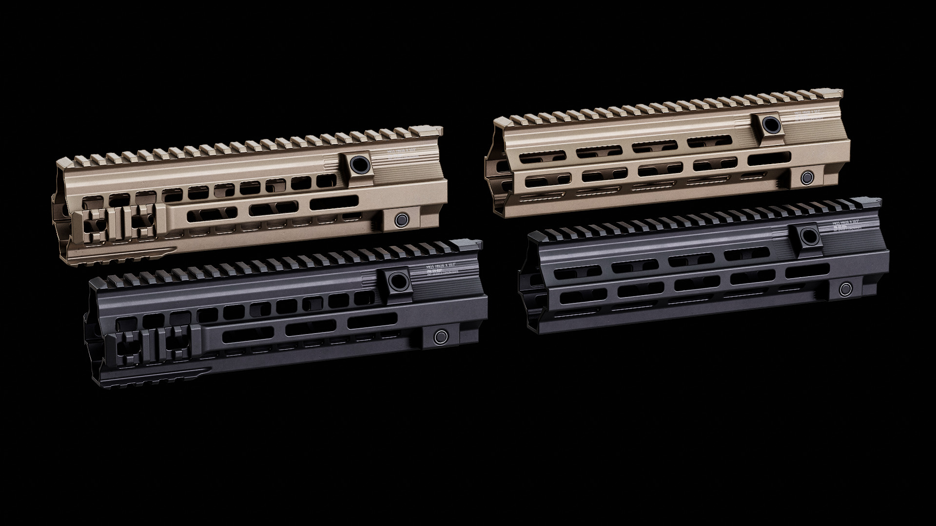 Geissele SMR HK416 MK15 Handguards Low-poly 3D model_0