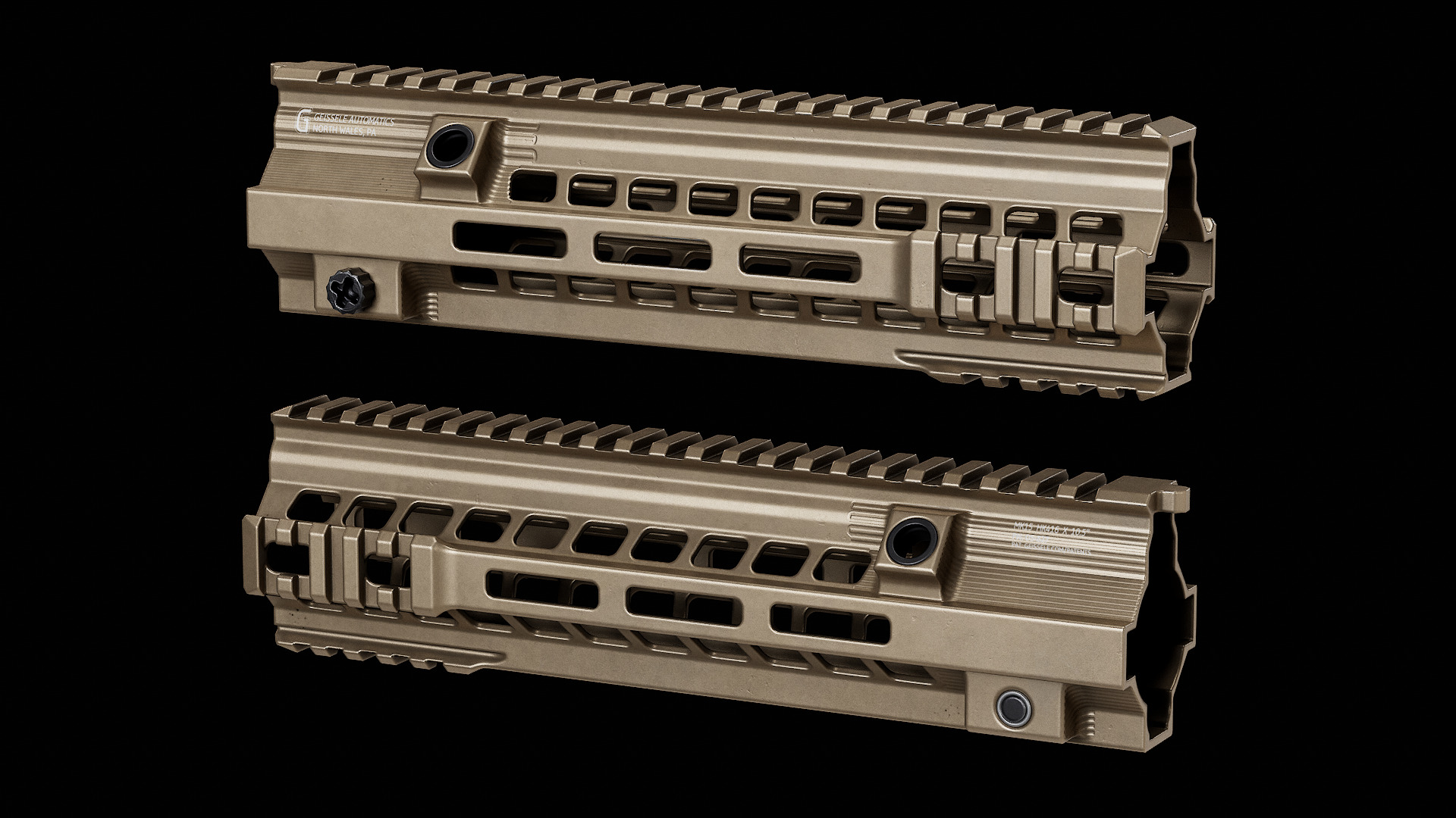 Geissele SMR HK416 MK15 Handguards Low-poly 3D model_5