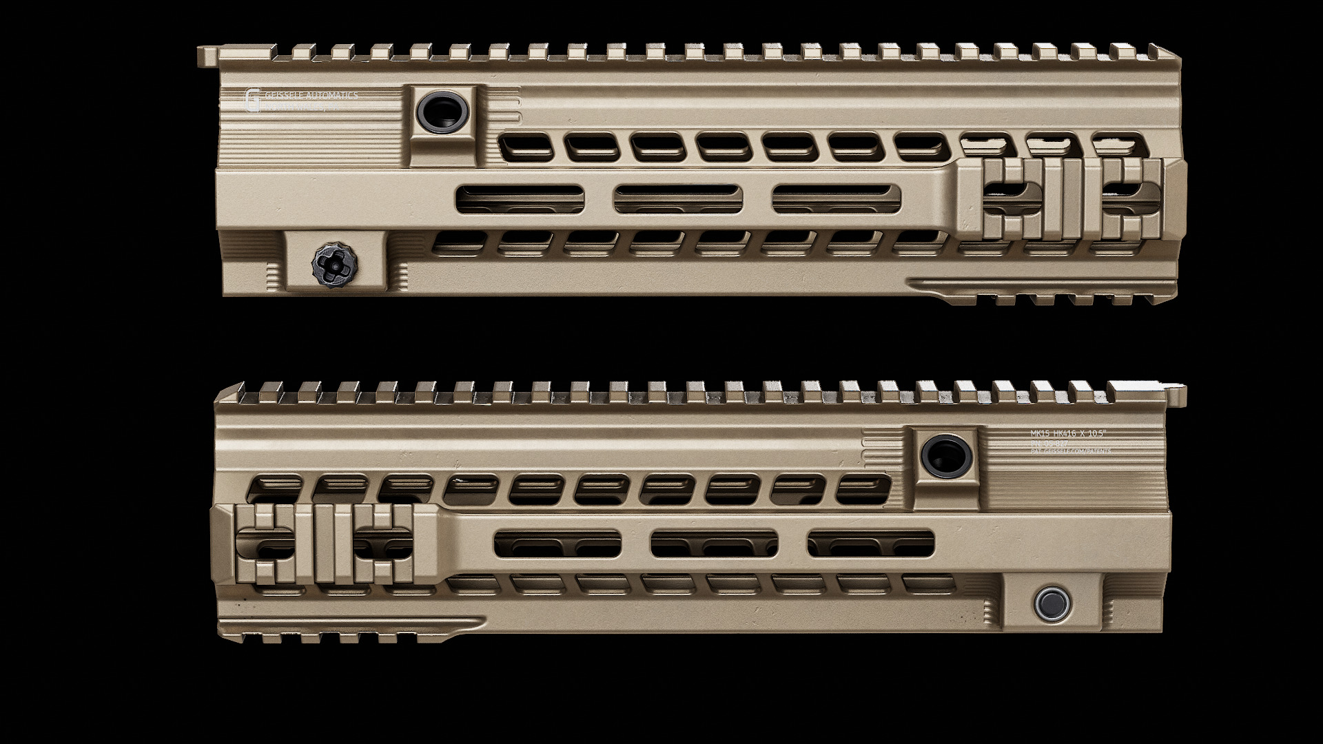 Geissele SMR HK416 MK15 Handguards Low-poly 3D model_6