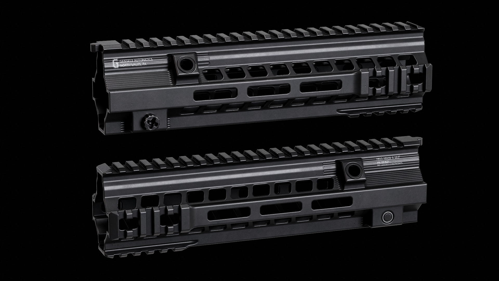 Geissele SMR HK416 MK15 Handguards Low-poly 3D model_1