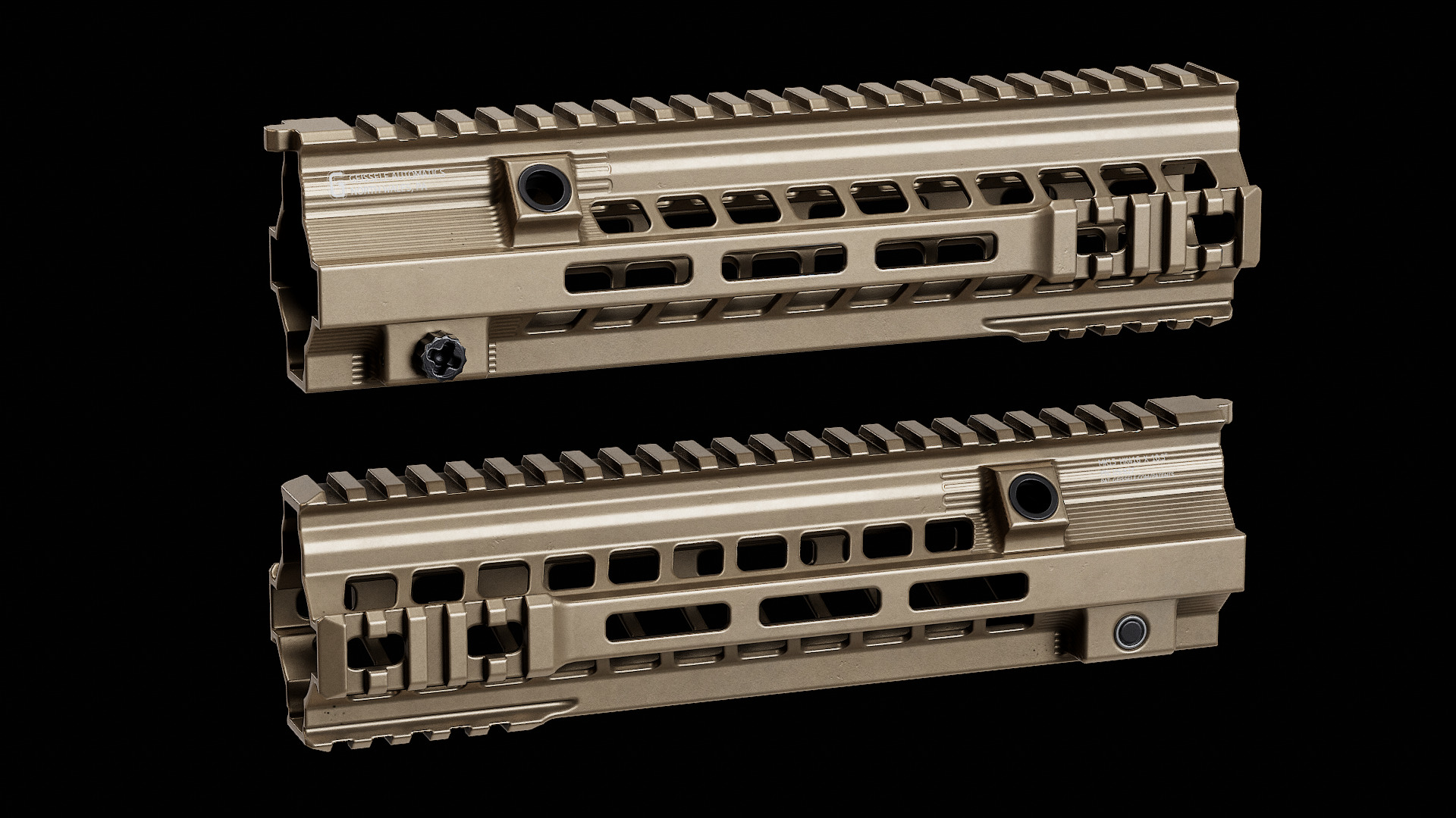 Geissele SMR HK416 MK15 Handguards Low-poly 3D model_4