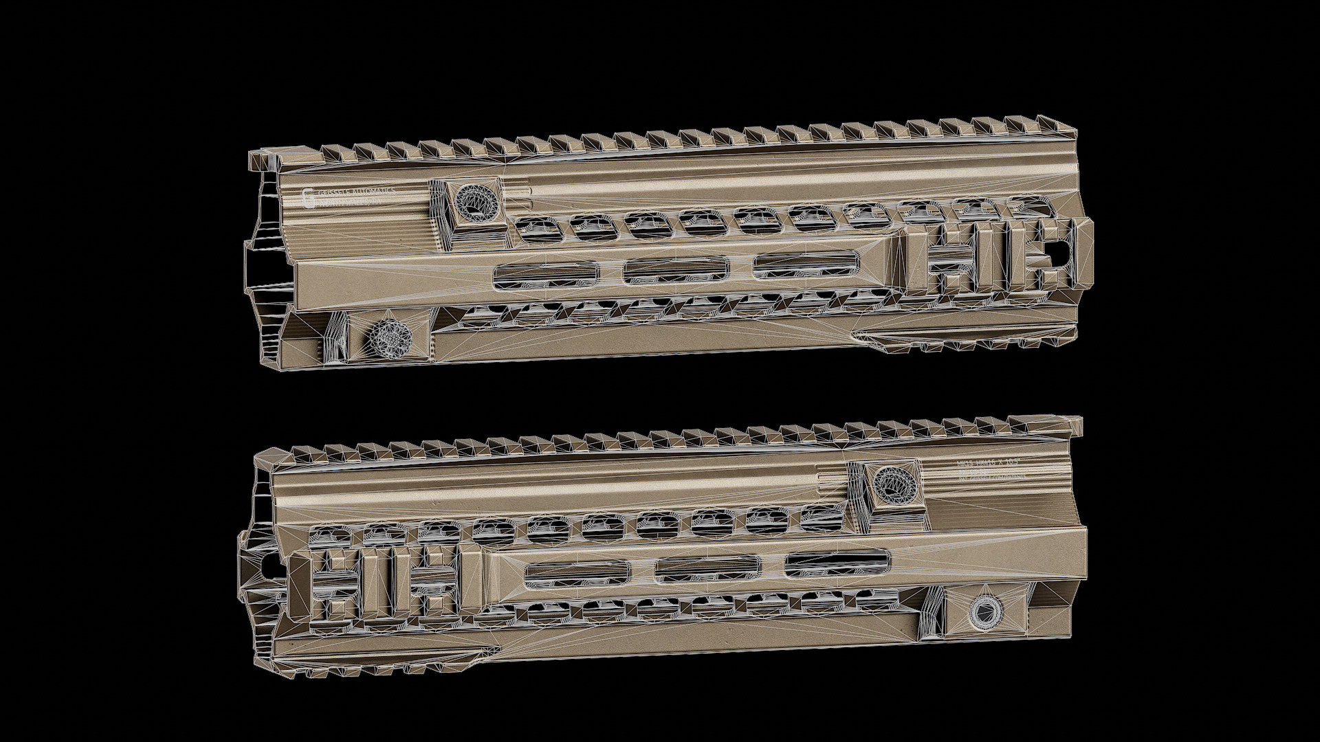 Geissele SMR HK416 MK15 Handguards Low-poly 3D model_14