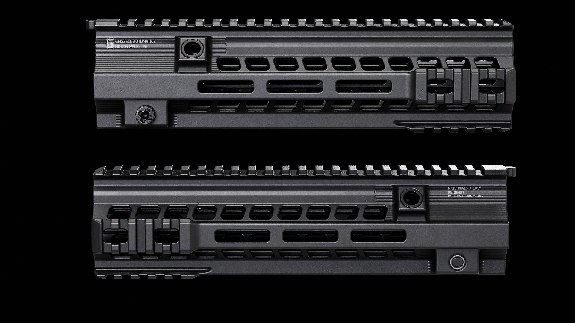 Geissele SMR HK416 MK15 Handguards Low-poly 3D model_2