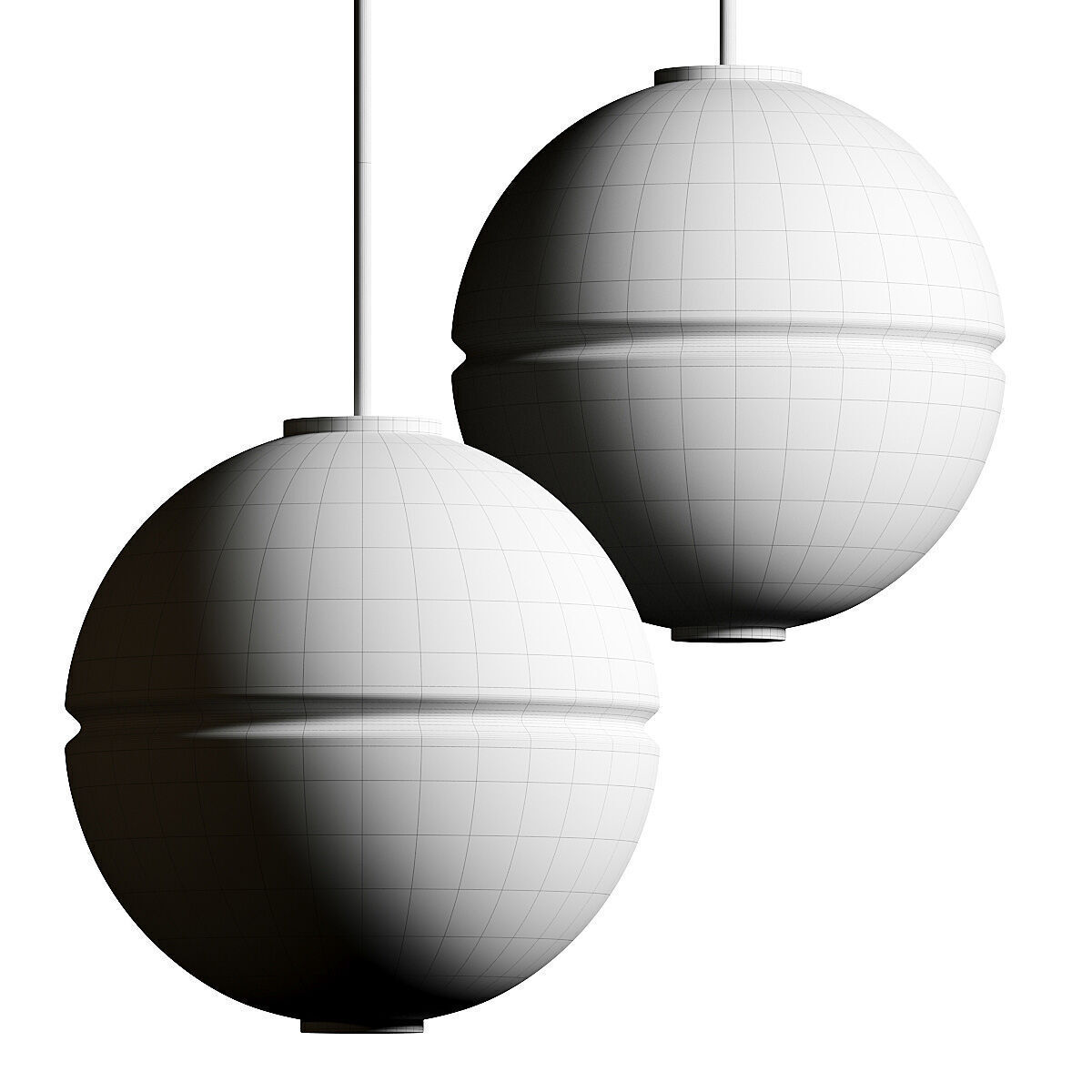 West Elm Zia Round Pendant Lamp 3D model_3