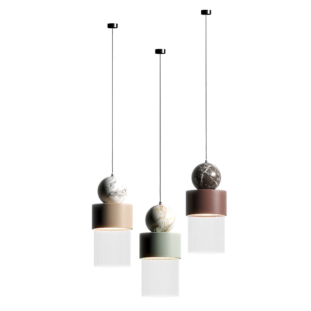 Aromas del Campo Glamm Pendant Lamp 3D model_2