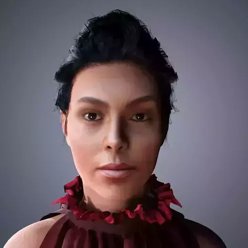 Georgina Rodriguez Character Low-poly 3D model