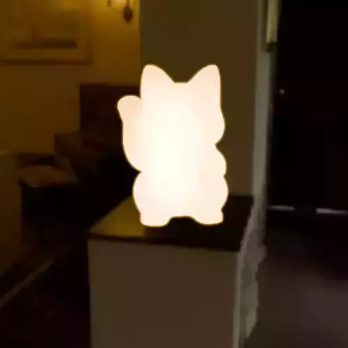 Indirect lighting of maneki neko