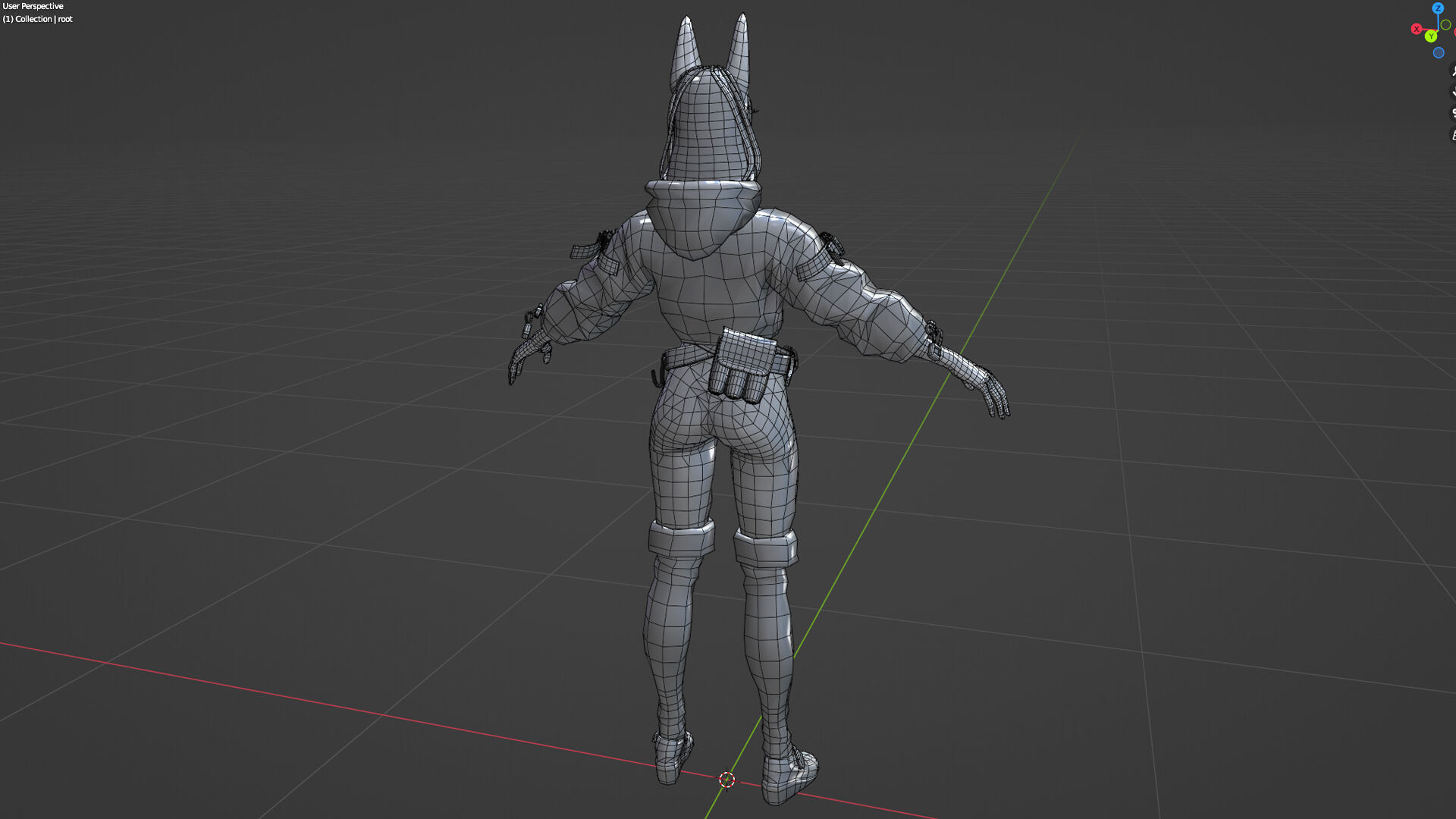 Doberman Girl Furry Low-poly 3D model_21