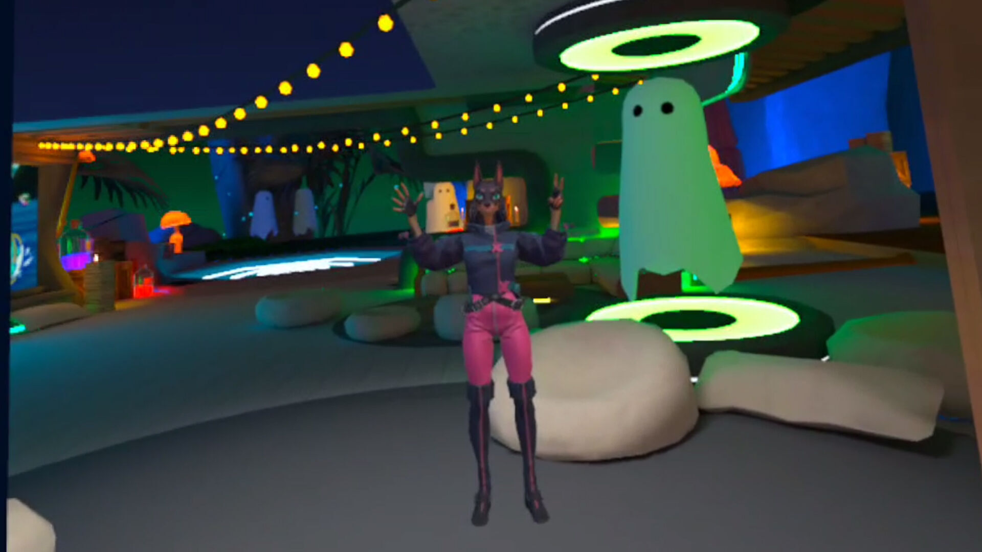 Doberman Girl Furry Low-poly 3D model_8