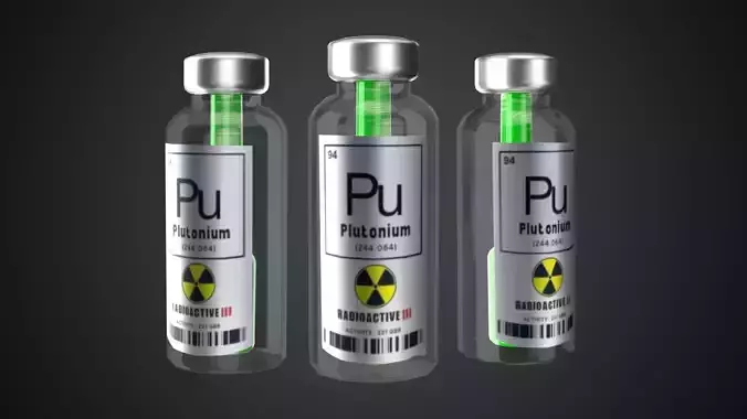 Plutonium Bottle Low Poly Low-poly 3D model