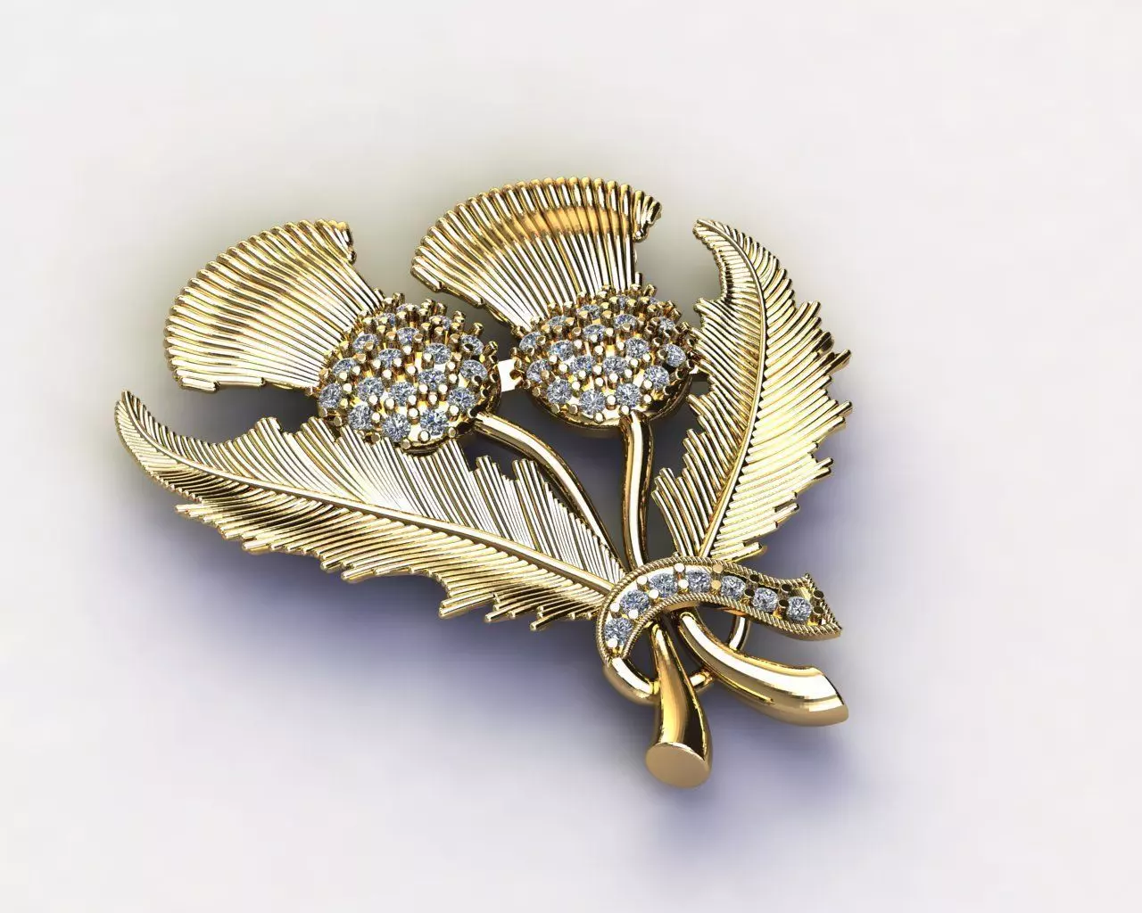 1006 b brooch complete  3D print model_0