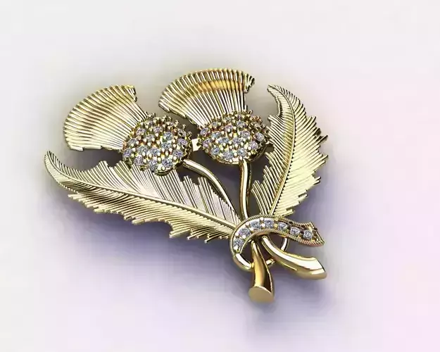 1006 b brooch complete  3D print model