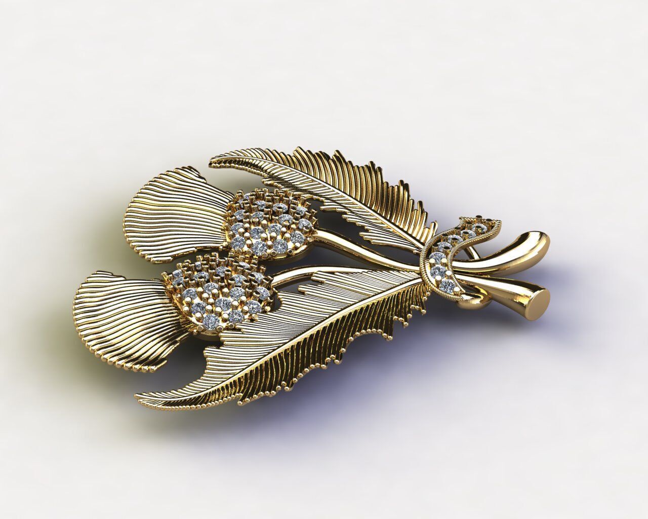 1006 b brooch complete  3D print model_3