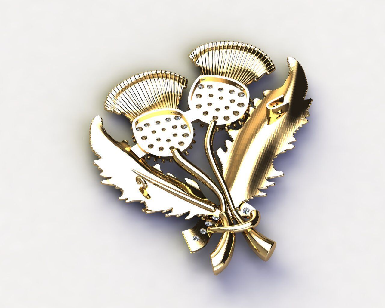 1006 b brooch complete  3D print model_4