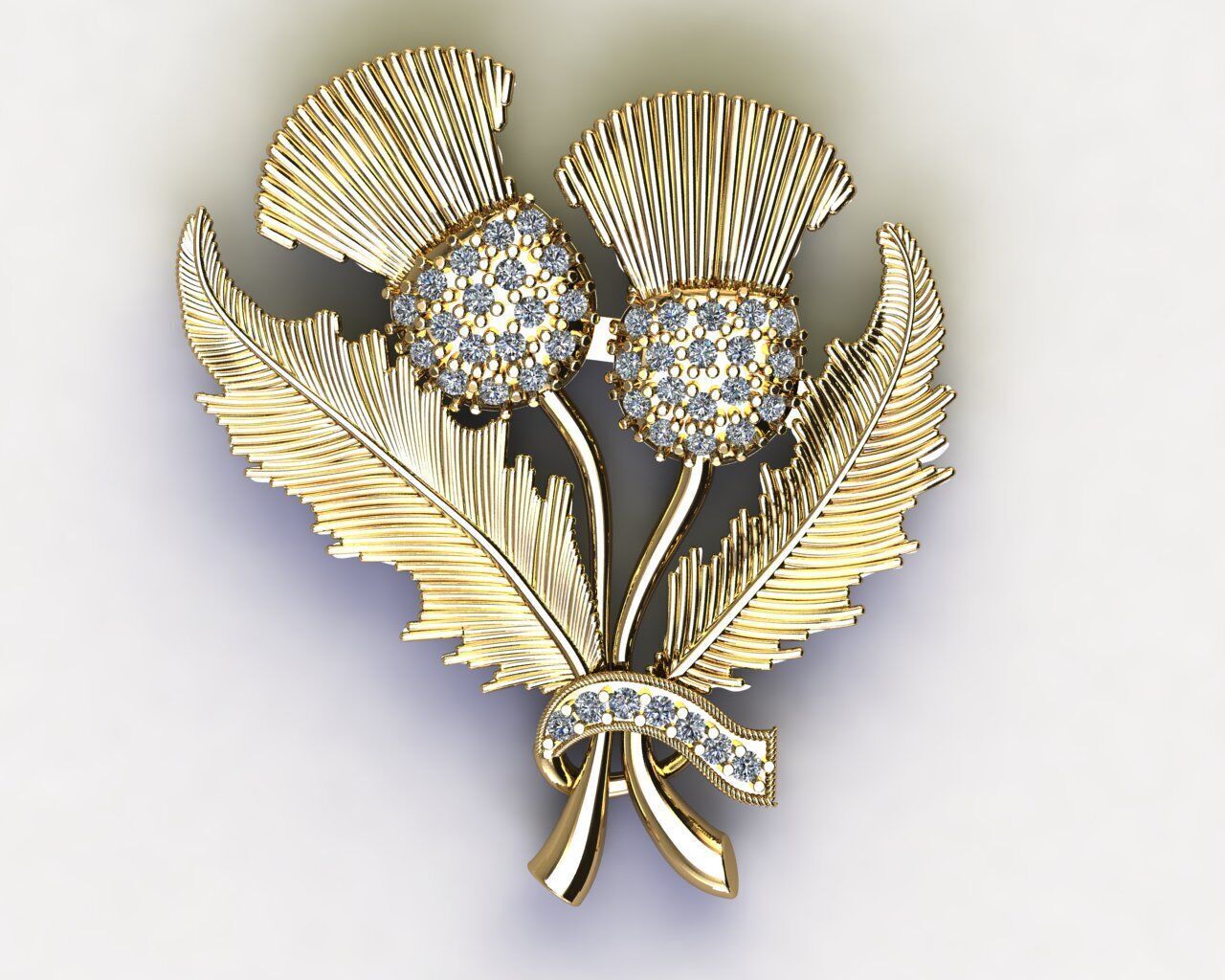 1006 b brooch complete  3D print model_1