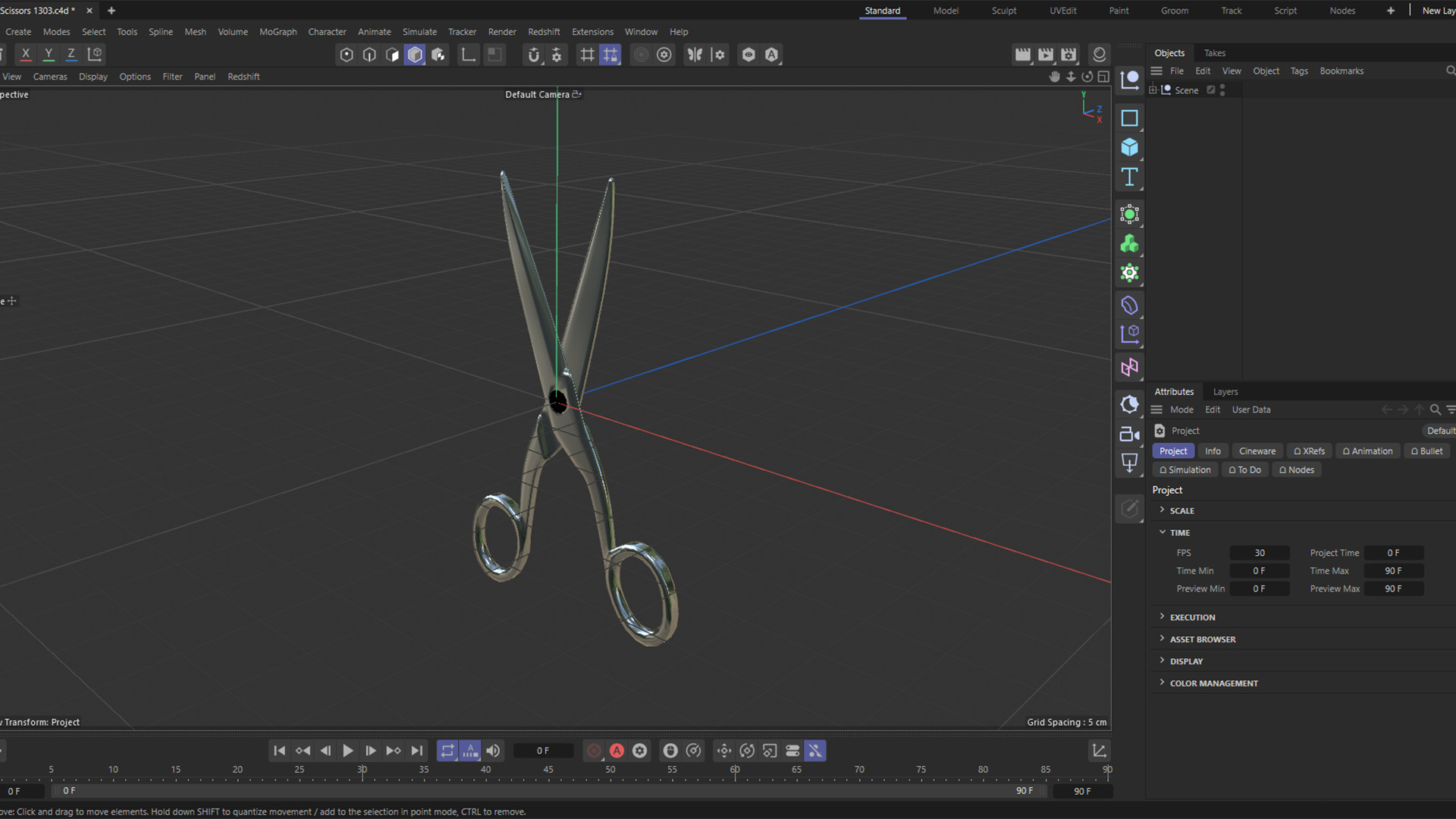 Scissors 1303 3D model_7