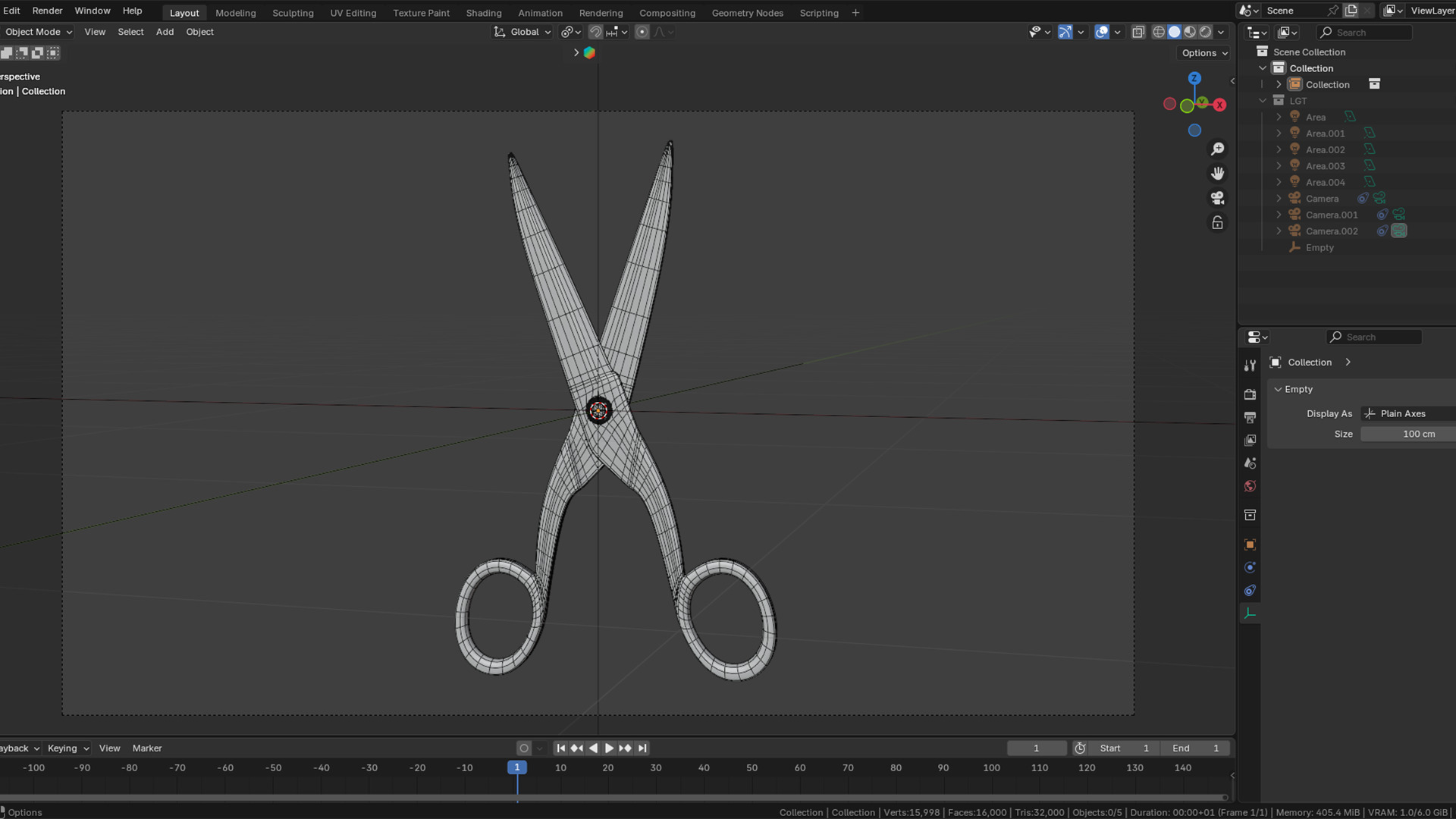 Scissors 1303 3D model_4