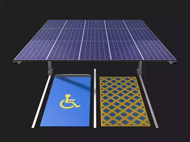 Solar carport for disabled 25U04