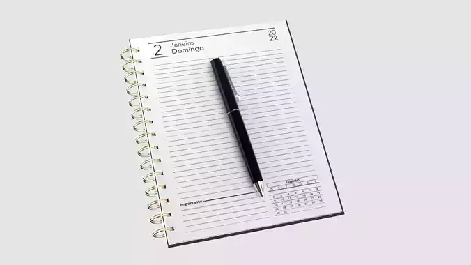 Small notebook with pen