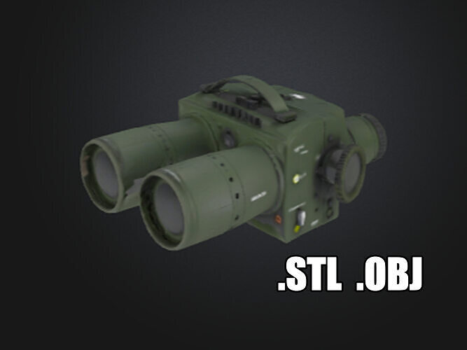 Highly Detailed Binocular Night Vision Goggles 3D Model Tactical 3D model
