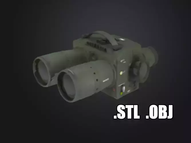 Highly Detailed Binocular Night Vision Goggles 3D Model Tactical
