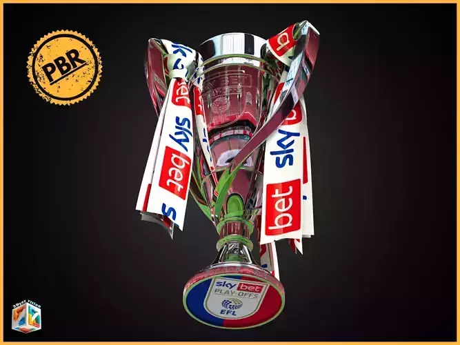 EFL Championship Trophy - 3D Model award 2025 Low-poly 3D model