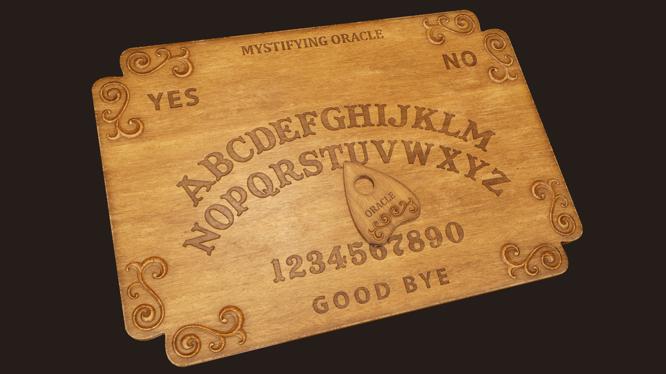 Spirit Ouija Board - PBR Game Ready  Low-poly 3D model_1