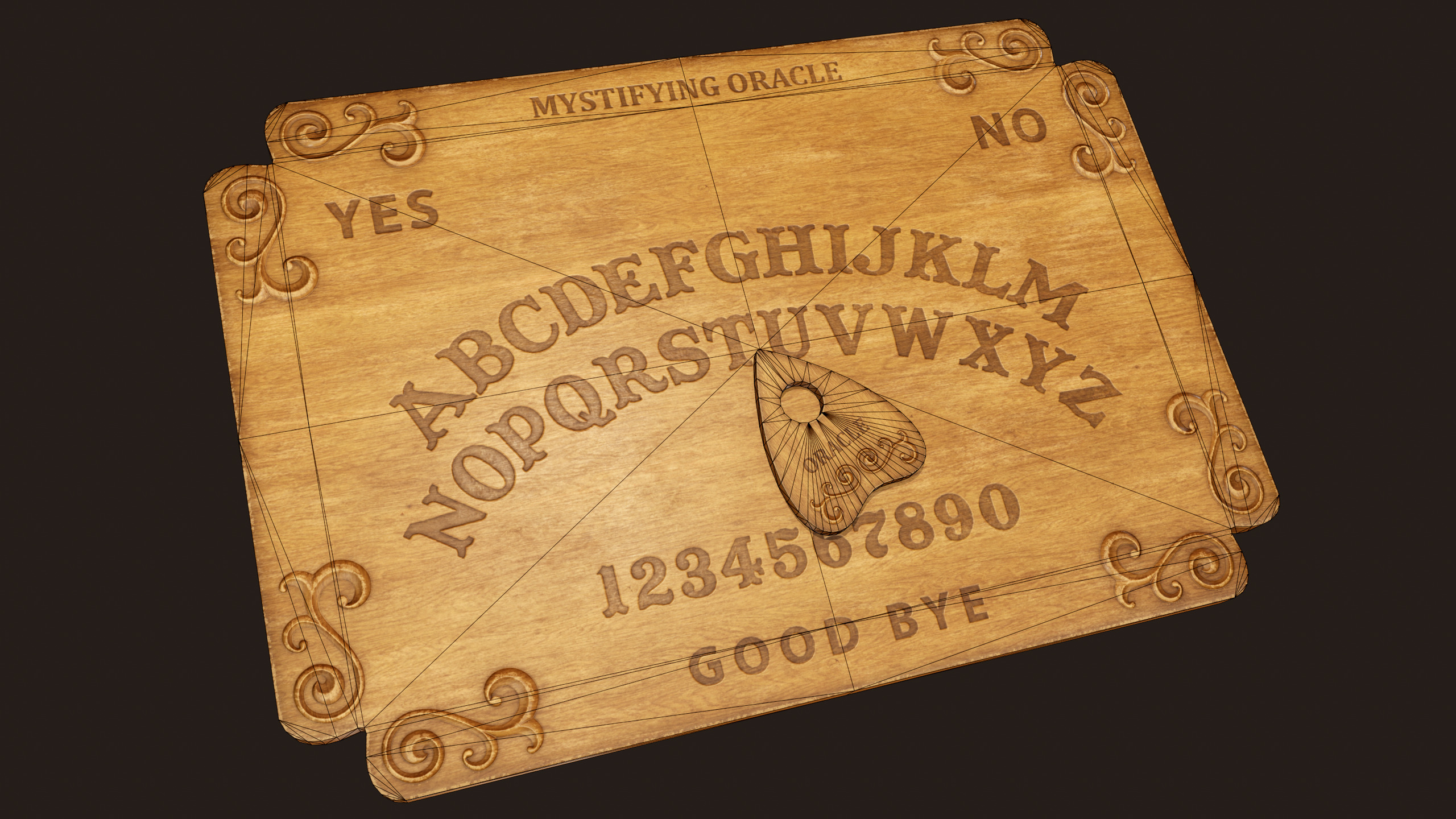 Spirit Ouija Board - PBR Game Ready  Low-poly 3D model_7