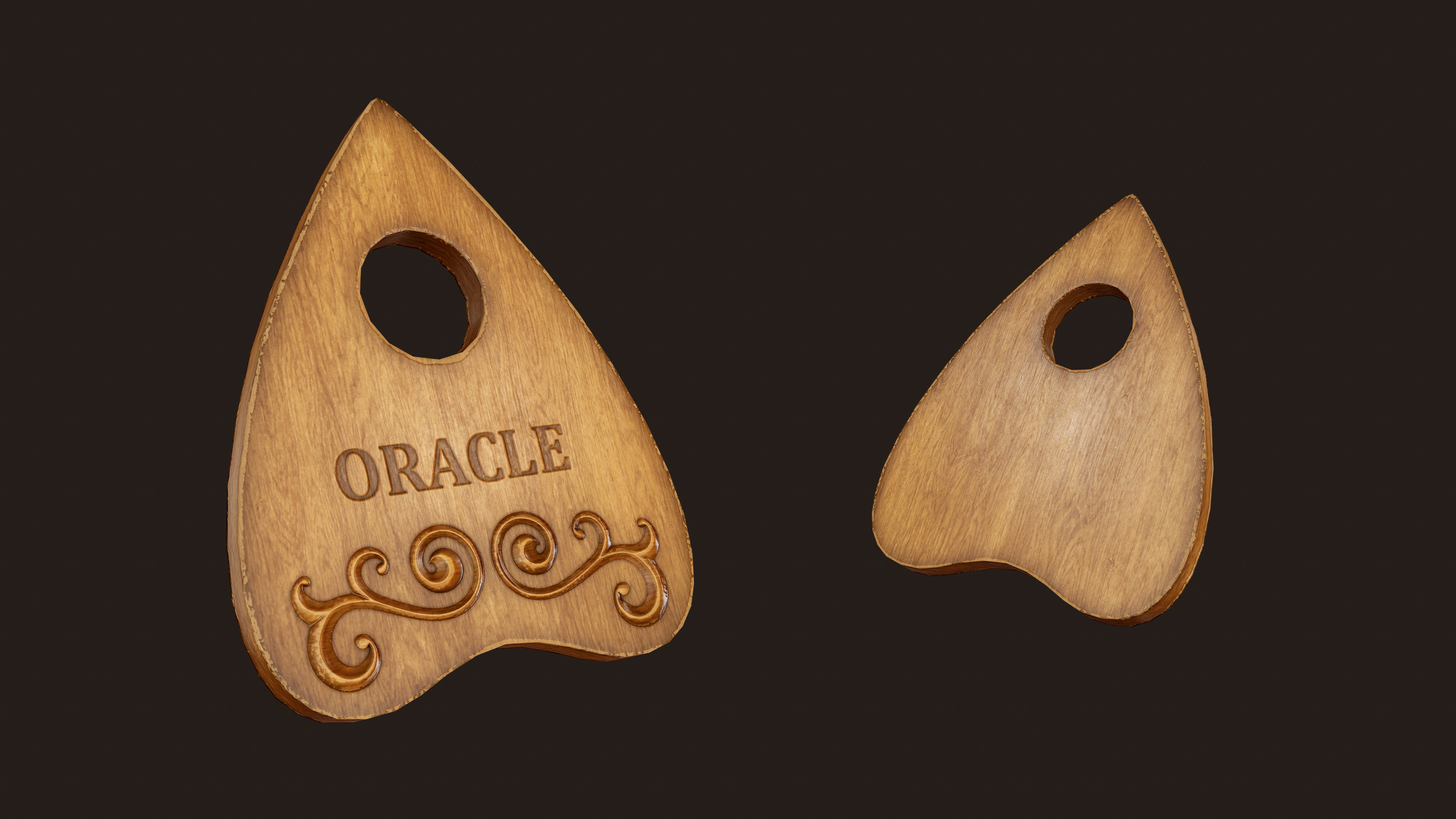 Spirit Ouija Board - PBR Game Ready  Low-poly 3D model_6